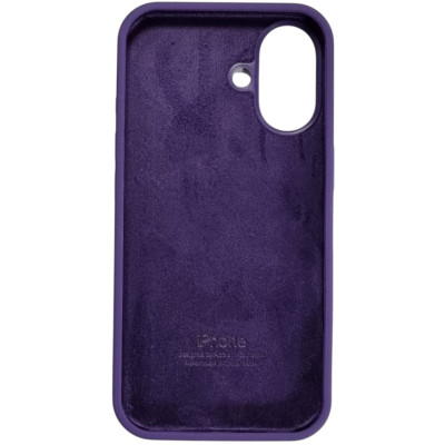 Накладка (з мікрофіброю) Silk Full Protective для iPhone 16- ультра-фіолетовий