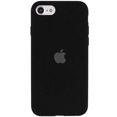 Накладка (з мікрофіброю) Silk Full Protective для iPhone 7 / 8 / SE 2020- чорний