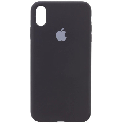 Накладка (з мікрофіброю) Silk Full Protective для iPhone Xs / X- чорний