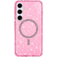 Накладка Eclipse Sparkle with Magnetic для Samsung S24 Plus- рожевий