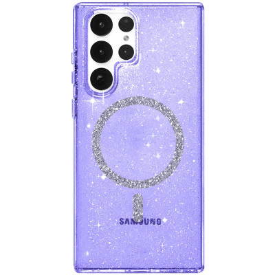 Накладка Eclipse Sparkle with Magnetic для Samsung S24 Ultra- фіолетовий Накладка Eclipse Sparkle with Magnetic для Samsung S24 Ultra- фіолетовий