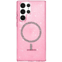 Накладка Eclipse Sparkle with Magnetic для Samsung S25 Ultra- рожевий