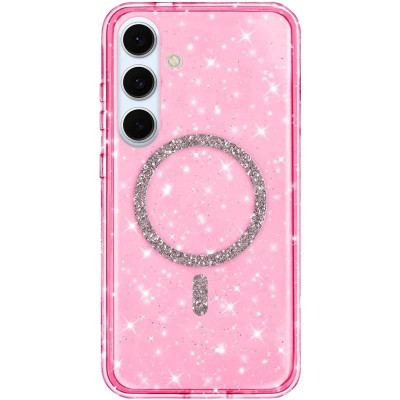 Накладка Eclipse Sparkle with Magnetic для Samsung S25- рожевий Накладка Eclipse Sparkle with Magnetic для Samsung S25- рожевий
