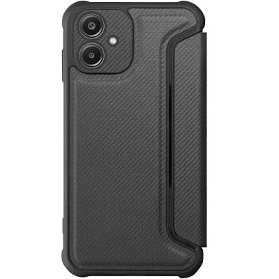 Чохол-книжка GETMAN Razor Carbon шкіряний для Samsung A06- чорний