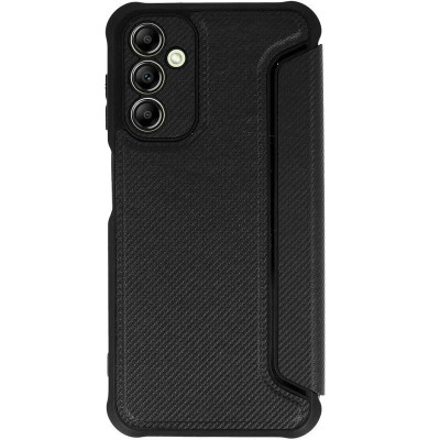 Чохол-книжка GETMAN Razor Carbon шкіряний для Samsung A35- чорний