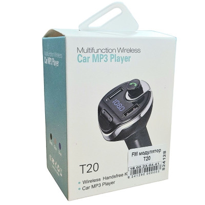 FM модулятор (трансмітер) T20 2USB 3.4A FM модулятор (трансмітер) T20 2USB 3.4A