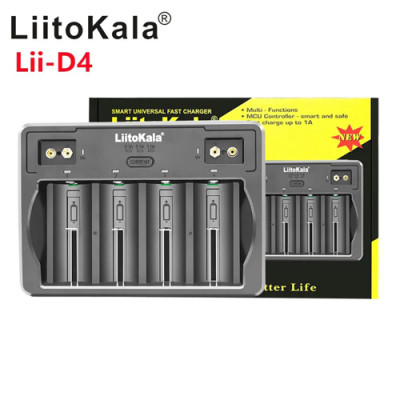 Зарядний пристрій LiitoKala Lii-D4 (на 4 АКБ) Зарядний пристрій LiitoKala Lii-D4 (на 4 АКБ)