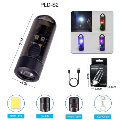 Ліхтарик-брелок S2-XPG+SMD (RGB), Li-Ion акум., ЗП Type-C, Box Ліхтарик-брелок S2-XPG+SMD (RGB), Li-Ion акум., ЗП Type-C, Box