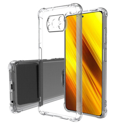 Накладка GETMAN посилені кути для Xiaomi Poco X3 Pro / Poco X3- прозорий Накладка GETMAN посилені кути для Xiaomi Poco X3 Pro / Poco X3- прозорий