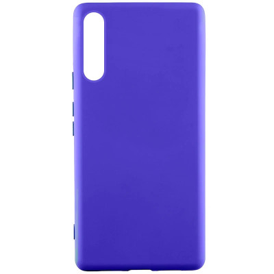 Накладка (з мікрофіброю) Silicone Cover Lakshmi для Samsung A50 / A50s / A30s- ультра-синій