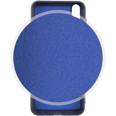 Накладка (з мікрофіброю) Silicone Cover Lakshmi для Samsung A50 / A50s / A30s- темно-синій