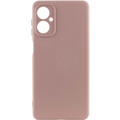 Накладка (з мікрофіброю) Silicone Cover Lakshmi Full Camera для Motorola Moto G55- рожевий пісок