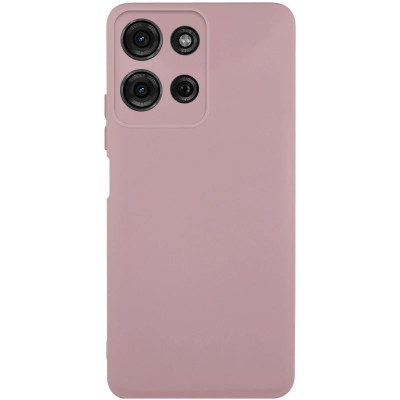 Накладка (з мікрофіброю) Silicone Cover Lakshmi Full Camera для Motorola Moto G75 5G- рожевий пісок