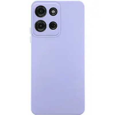 Накладка (з мікрофіброю) Silicone Cover Lakshmi Full Camera для Motorola Moto G75 5G- бузковий
