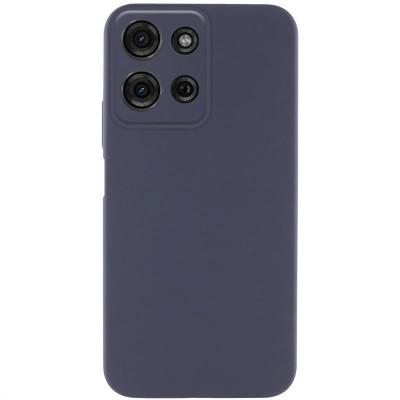 Накладка (з мікрофіброю) Silicone Cover Lakshmi Full Camera для Motorola Moto G75 5G- темно-синій