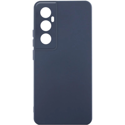Накладка (з мікрофіброю) Silicone Cover Lakshmi Full Camera для Realme C65 4G- темно-синій