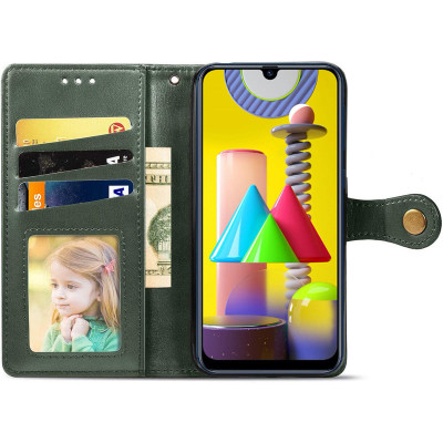Чохол-книжка GETMAN Gallant шкіряний для Xiaomi Redmi 9C / 10a- зелений