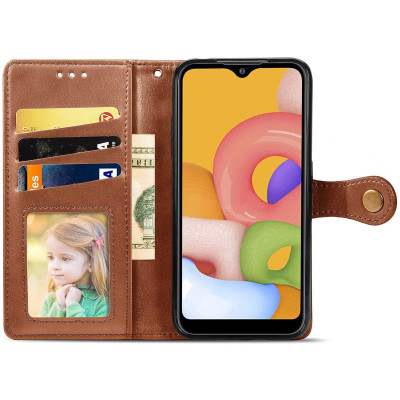 Чохол-книжка GETMAN Gallant шкіряний для Xiaomi Redmi 9C / 10a- коричневий Чохол-книжка GETMAN Gallant шкіряний для Xiaomi Redmi 9C / 10a- коричневий