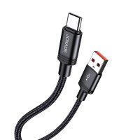 USB кабель Jokade JA034 QIANFAN Type-C 5A/1м- чорний USB кабель Jokade JA034 QIANFAN Type-C 5A/1м- чорний