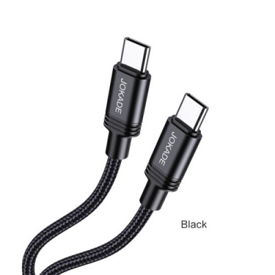 USB-C кабель Jokade JA034 QIANFAN Type-C to Type-C PD100W- чорний USB-C кабель Jokade JA034 QIANFAN Type-C to Type-C PD100W- чорний