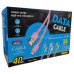 USB кабель Jokade JA028 Micro USB Silicone 3A Smart charging (Box 40шт / Mix)