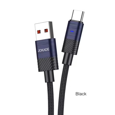 USB кабель Jokade JA031 SHUWU Type-C 5A Smart Power-Off fast charging data cable (1.2m)- чорний
