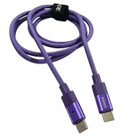 USB-C кабель Jokade JA031 SHUWU Type-C to Type-C PD100W Smart Power-Off fast charging data cable (1.2m)- фіолетовий USB-C кабель Jokade JA031 SHUWU Type-C to Type-C PD100W Smart Power-Off fast charging data cable (1.2m)- фіолетовий