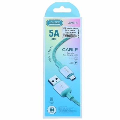 USB кабель Jokade JA014 NAIXUE Micro USB 5A Fast Charging (1m)- зелений