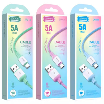 USB кабель Jokade JA014 NAIXUE Type-C 5A Fast Charging (1m)- зелений