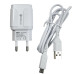 Мережевий зарядний пристрій Jokade JB020 HAOQIANG (QC3.0 18W)+ USB кабель Micro- білий