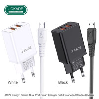 Мережевий зарядний пристрій Jokade JB024 Liangzi (3A / 2USB-A)+ USB кабель Micro- чорний Мережевий зарядний пристрій Jokade JB024 Liangzi (3A / 2USB-A)+ USB кабель Micro- чорний