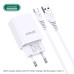 Мережевий зарядний пристрій Jokade JB024 Liangzi (3A / 2USB-A)+ USB кабель Type-C- білий