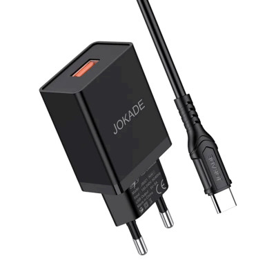 Мережевий зарядний пристрій Jokade JB048 MIGAO (3A / USB-A)+ USB кабель Micro- чорний