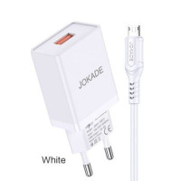 Мережевий зарядний пристрій Jokade JB048 MIGAO (3A / USB-A)+ USB кабель Micro- білий Мережевий зарядний пристрій Jokade JB048 MIGAO (3A / USB-A)+ USB кабель Micro- білий