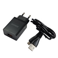 Мережевий зарядний пристрій Jokade JB022 CHANGYU (5A / USB-A)+ USB кабель Micro- чорний Мережевий зарядний пристрій Jokade JB022 CHANGYU (5A / USB-A)+ USB кабель Micro- чорний
