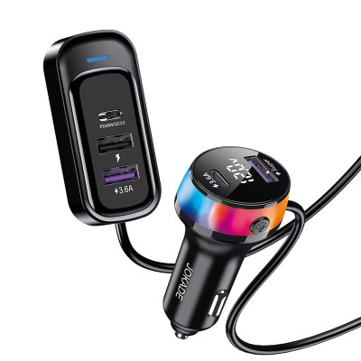 Автомобільний зарядний пристрій Jokade JH031 XIANGLING 93W (3USB-A+2USB-C) LED- чорний Автомобільний зарядний пристрій Jokade JH031 XIANGLING 93W (3USB-A+2USB-C) LED- чорний