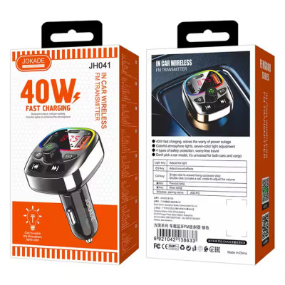 FM модулятор (трансмітер) Jokade JH041 FANGGUO Fast charging 40W FM модулятор (трансмітер) Jokade JH041 FANGGUO Fast charging 40W