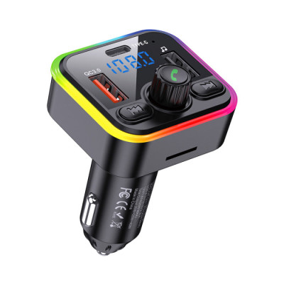 FM модулятор (трансмітер) Jokade JH015 FENGWEI PD40W BT5.3 FM модулятор (трансмітер) Jokade JH015 FENGWEI PD40W BT5.3