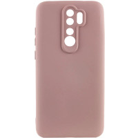 Накладка (з мікрофіброю) GETMAN Liquid Silk Full Camera для Xiaomi Redmi Note 8 Pro- рожевий пісок
