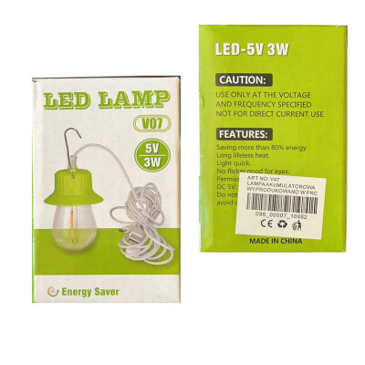 Лампочка LED V07-COB, кабель 3 м, крюк, питание от USB/Type-C Лампочка LED V07-COB, кабель 3 м, крюк, питание от USB/Type-C