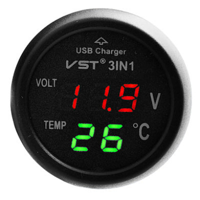Термометр-вольтметр VST-706-4 +USB Термометр-вольтметр VST-706-4 +USB
