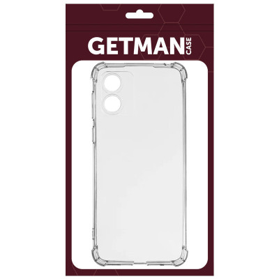 Накладка GETMAN посилені кути для Motorola Moto E13- прозорий Накладка GETMAN посилені кути для Motorola Moto E13- прозорий