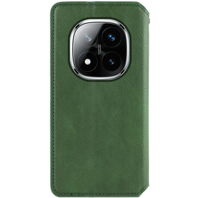 Чохол-книжка GETMAN Cubic для Xiaomi Redmi Note 14 Pro 4G- зелений Чохол-книжка GETMAN Cubic для Xiaomi Redmi Note 14 Pro 4G- зелений