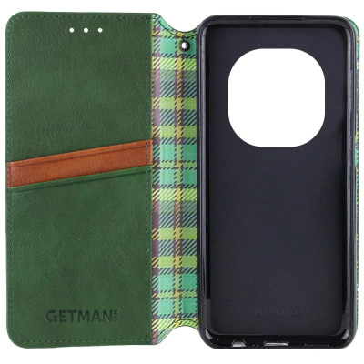 Чохол-книжка GETMAN Cubic для Xiaomi Redmi Note 14 Pro 4G- зелений Чохол-книжка GETMAN Cubic для Xiaomi Redmi Note 14 Pro 4G- зелений