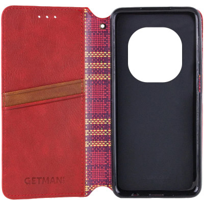 Чохол-книжка GETMAN Cubic для Xiaomi Redmi Note 14 Pro 4G- червоний Чохол-книжка GETMAN Cubic для Xiaomi Redmi Note 14 Pro 4G- червоний