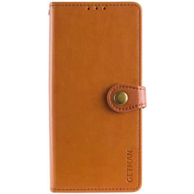 Чохол-книжка GETMAN Gallant шкіряний для Xiaomi Redmi Note 14 4G (UA/Europe)- коричневий Чохол-книжка GETMAN Gallant шкіряний для Xiaomi Redmi Note 14 4G (UA/Europe)- коричневий