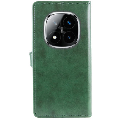 Чохол-книжка GETMAN Gallant шкіряний для Xiaomi Redmi Note 14 Pro 4G- зелений