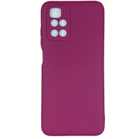 Накладка (з мікрофіброю) Silicone Cover Full Camera (AA) для Xiaomi Redmi Note 11 5G / Poco M4 Pro 5G- бордовий