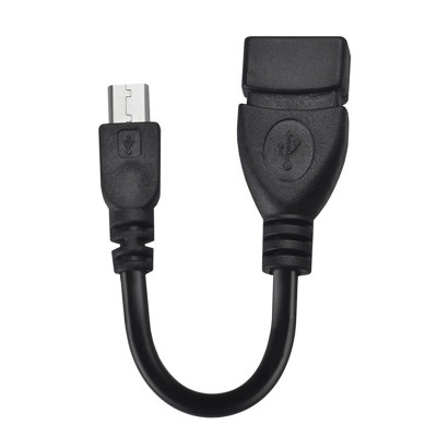 OTG USB на micro USB (0,15m)- чорний OTG USB на micro USB (0,15m)- чорний