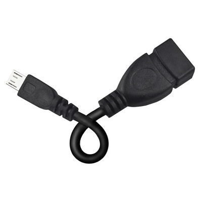 OTG USB на micro USB (0,15m)- чорний OTG USB на micro USB (0,15m)- чорний